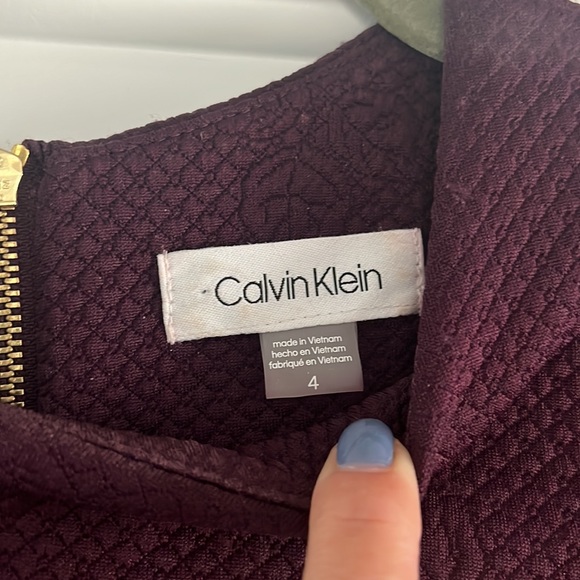 Calvin Klein size 4 aubergine business shift dress - Picture 2 of 4